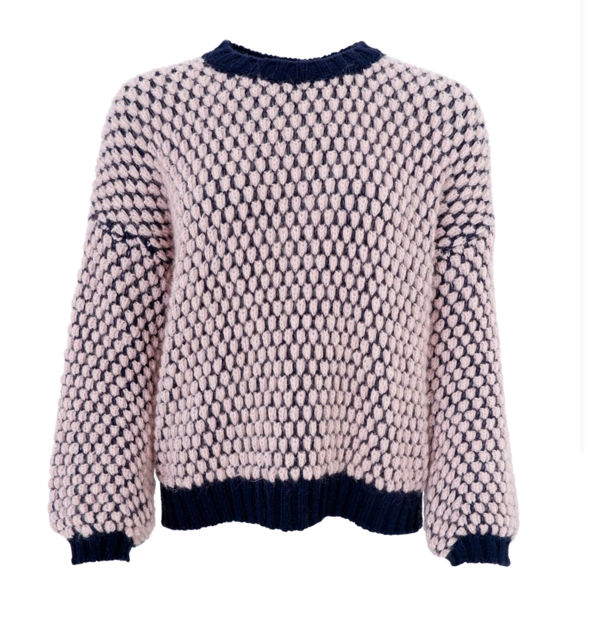 Black Colour DK Bubble effect knit jumper