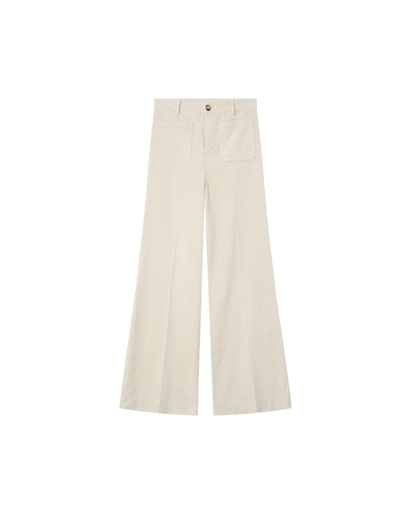 Grace & Mila Layton Ecru wide leg cord trousers