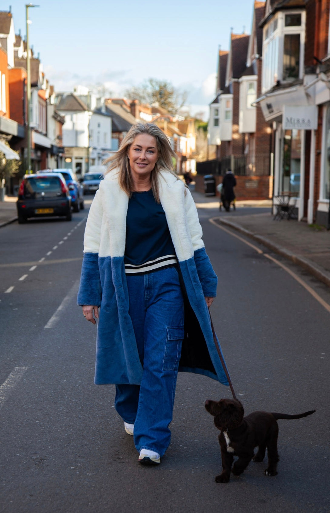 Block colour fur blue