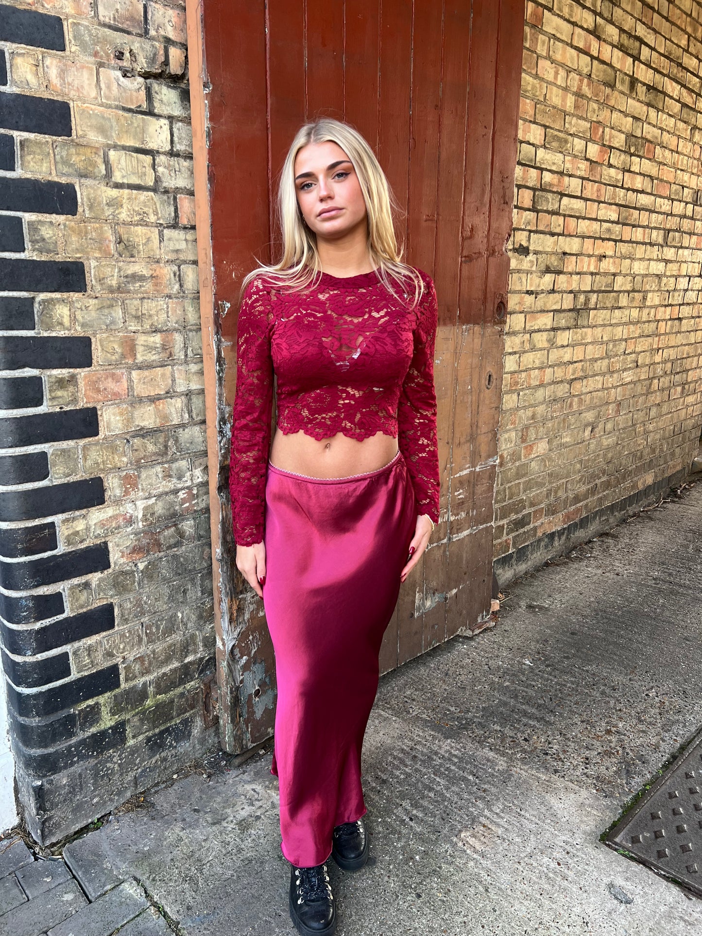 Satin skirt