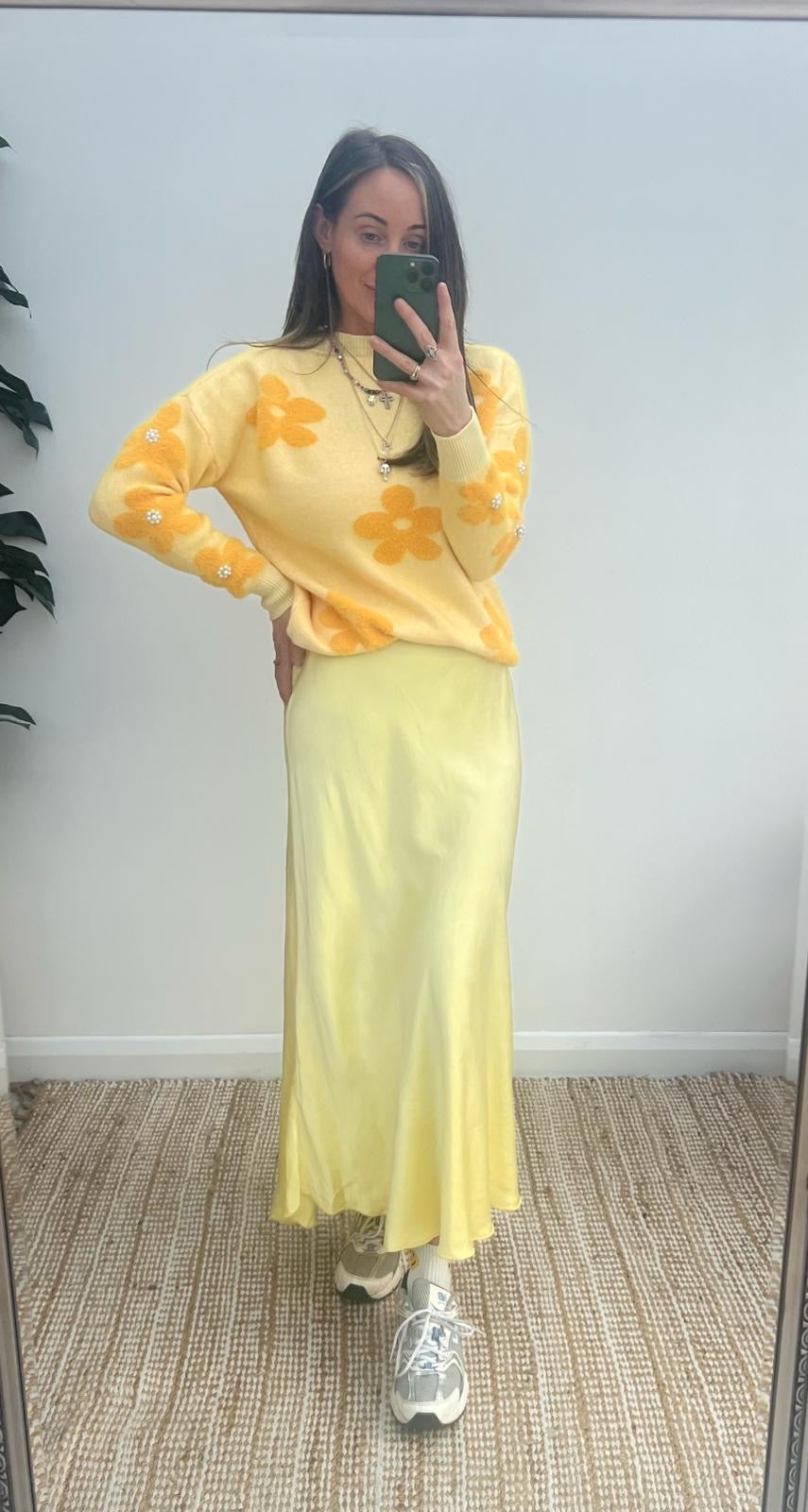 Lemon Bias cut skirt