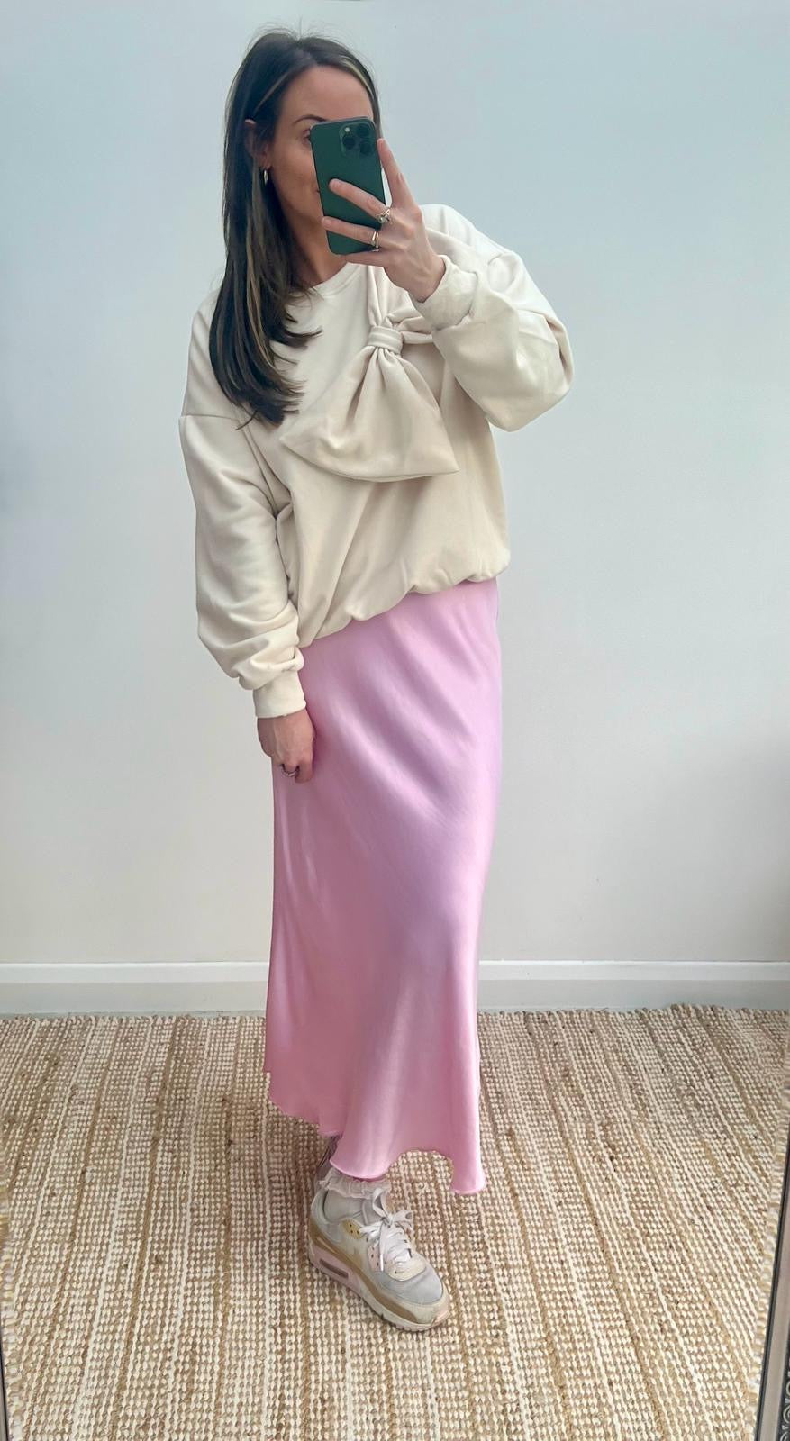Pale pink Bias cut skirt