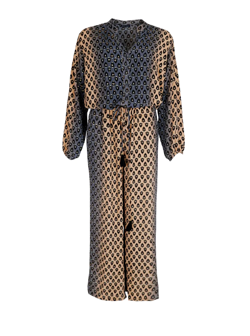 Black Colour DK Long Sleeved Jumpsuit