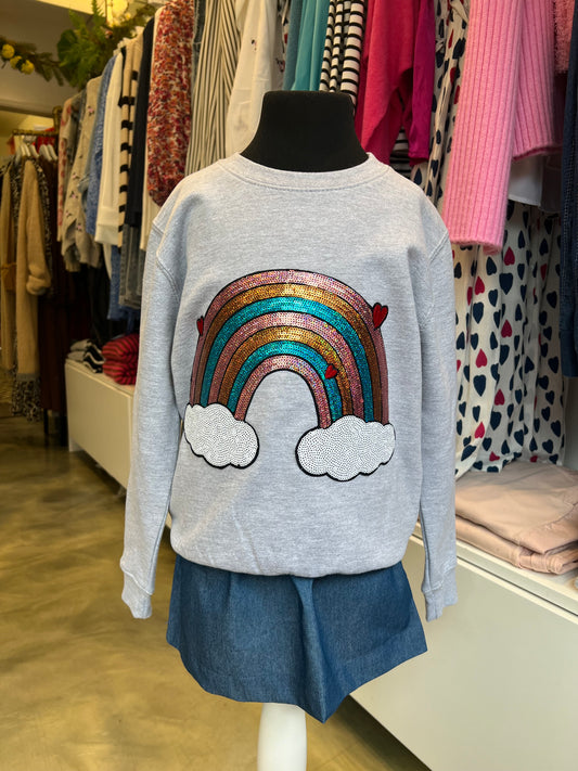 Kids Sequin Rainbow Sweatshirt