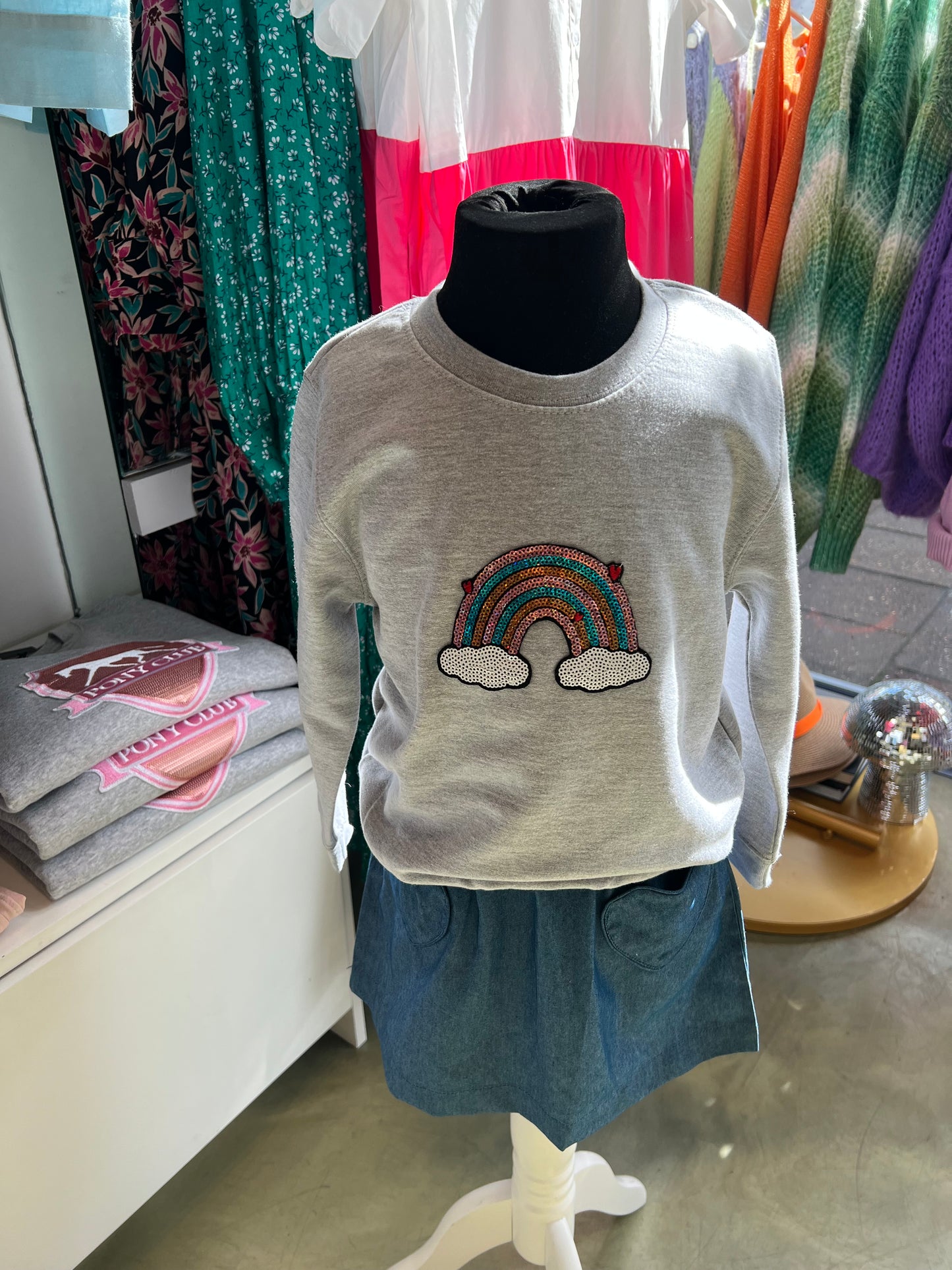 Younger Kids Sequin Rainbow Sweatshirt